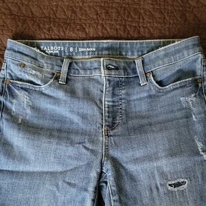 Talbots Distressed Blue Ankle Jeans